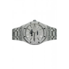 AUDEMARS PIGUET ROYAL OAK STEEL - 30.00CTW - FULLY ICED OUT