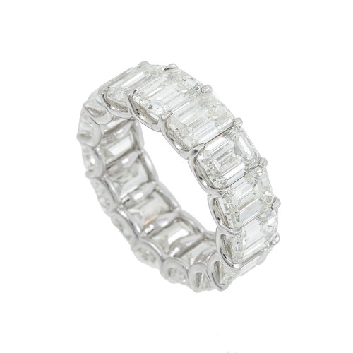 EMERALD CUT DIAMOND ETERNITY BAND 15.00CTW