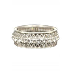 IMI 18K ETERNITY RING BAND- FULLY ICED OUT