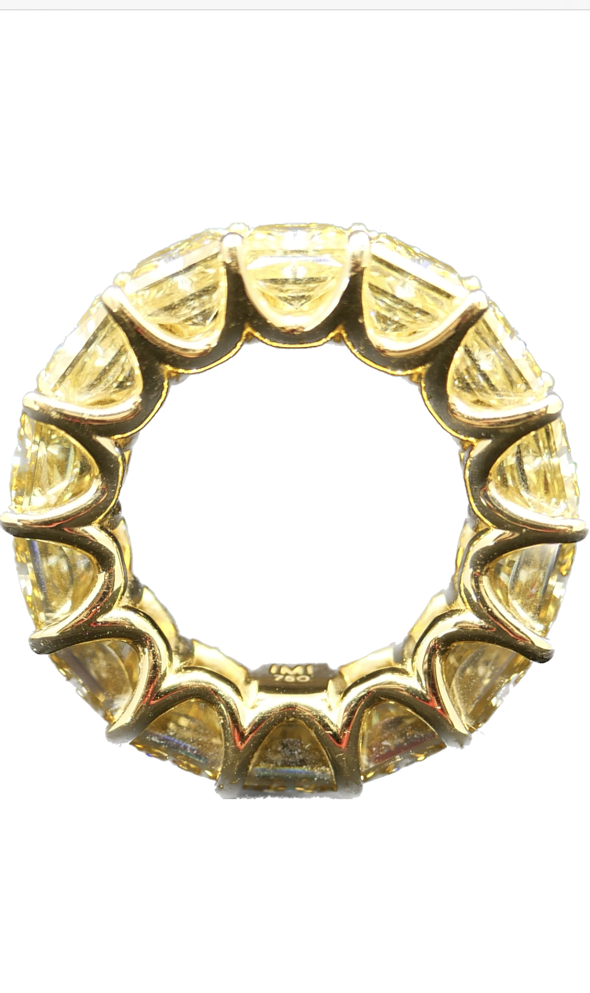 IMI RADIANT CUT VIVID YELLOW DIAMOND BAND