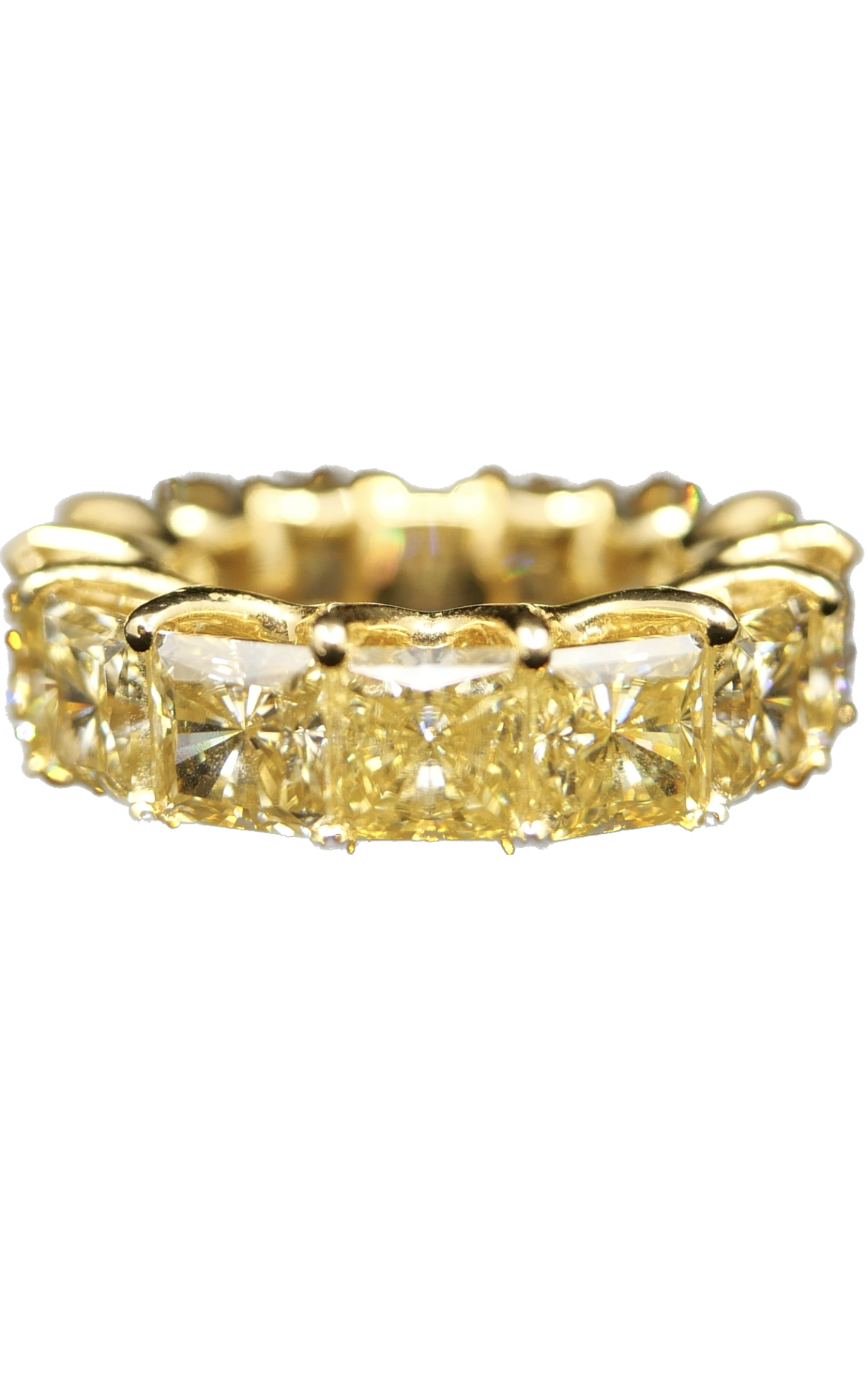 IMI RADIANT CUT VIVID YELLOW DIAMOND BAND