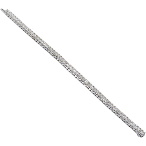 IMI EMERALD CUT DIAMOND TENNIS BRACELET