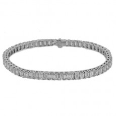 IMI EMERALD CUT DIAMOND TENNIS BRACELET